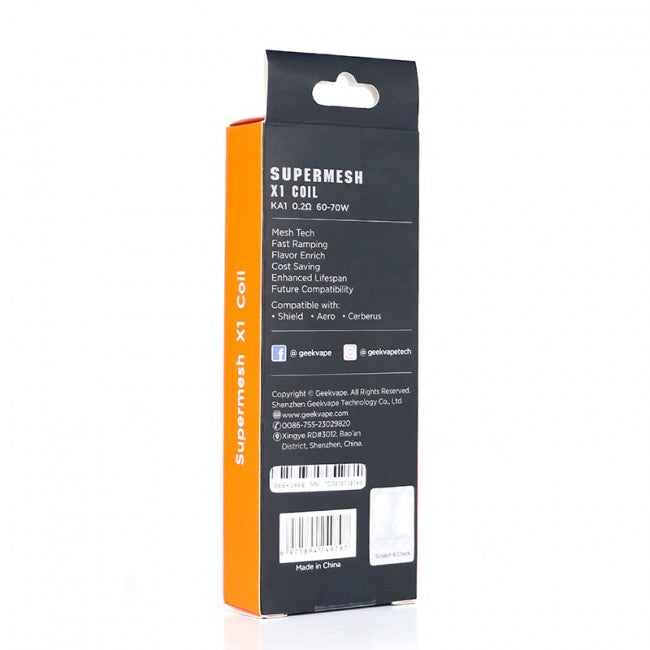 5Pcs/Pack Geekvape Super Mesh X1 Coil New Version