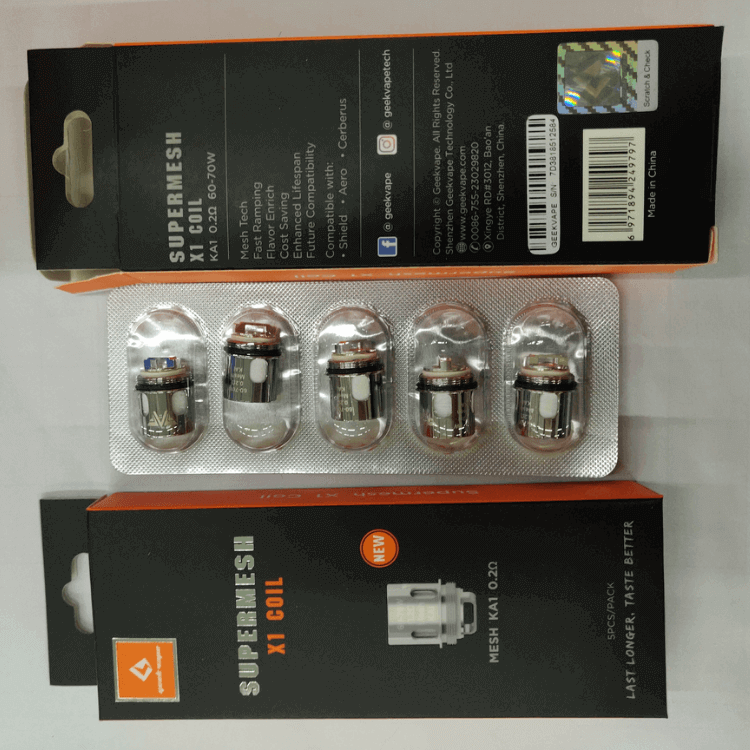 5Pcs/Pack Geekvape Super Mesh X1 Coil New Version